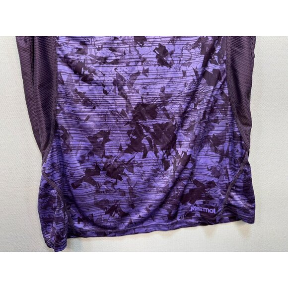 Marmot Womens Athletic Top Sze M Purple Crystal Short Sleeve Activewear Outdoors - Picture 4 of 11